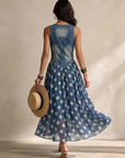Kristin - Elegante Spijkerjurk met Stippen