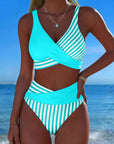 Bikini Kruzende Strepen Gedrukt