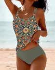 Gedrukte Tankini met Dubbele Band