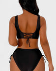 Helena - Hoge Taille Bikin met Kruis Top