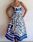 Vintage Sardine Print Draagjurk