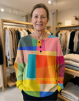 Angela - Kleurrijk Vintage Sweatshirt