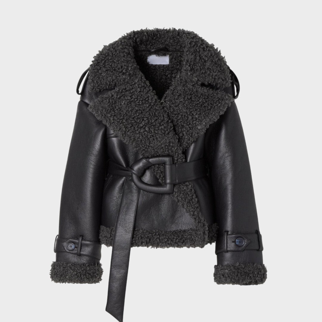 Nikola™ | Leren jas met riem