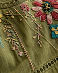 Babette | Vintage Blouse Met Bloemenpatroon