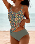 Gedrukte Tankini met Dubbele Band