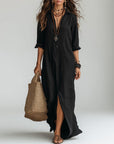 Violaine™ — Lange boho shirtjurk met natuurlijke elegantie