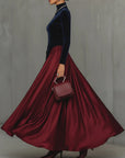 Lian | Lange bicolor jurk