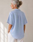 Sonja - Blouse met kraag en knoopdetail