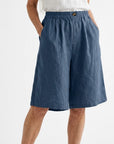 Wandeline™ — Korte ruime elastische taille comfortabele natuurlijke zomerbroek