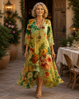 Juul | Prachtige Bloemen Midi Jurk