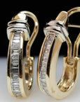 Vintage gouden en diamanten oorbellen