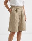 Wandeline™ — Korte ruime elastische taille comfortabele natuurlijke zomerbroek