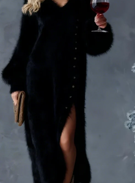 Cindi - Zachte fleece jurk.