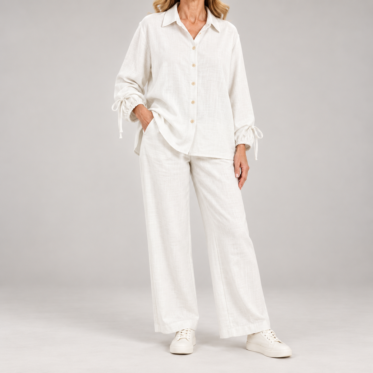 Runa | Tweedelige Set met Blouse &amp; Wijde Broek