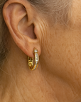 Vintage gouden en diamanten oorbellen