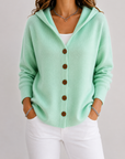 Fleurine | Gebreide cardigan met capuchon