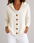 Fleurine | Gebreide cardigan met capuchon