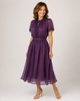 Flavia | Maxi Jurk met Druppelnek en Kant Chiffon Rand