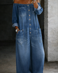 Elena | Jumpsuit met off-shoulder en lange mouwen