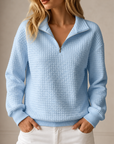 Minke | Gequilte Half-Zip Top
