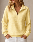 Minke | Gequilte Half-Zip Top
