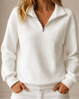 Minke | Gequilte Half-Zip Top