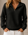 Minke | Gequilte Half-Zip Top