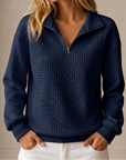 Minke | Gequilte Half-Zip Top