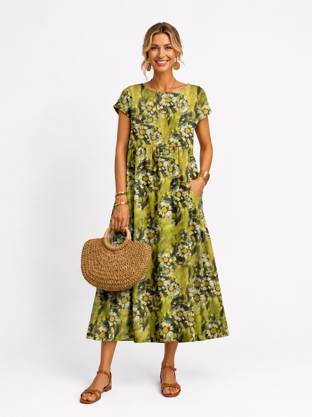 Florene | Zomerjurk met korte mouwen