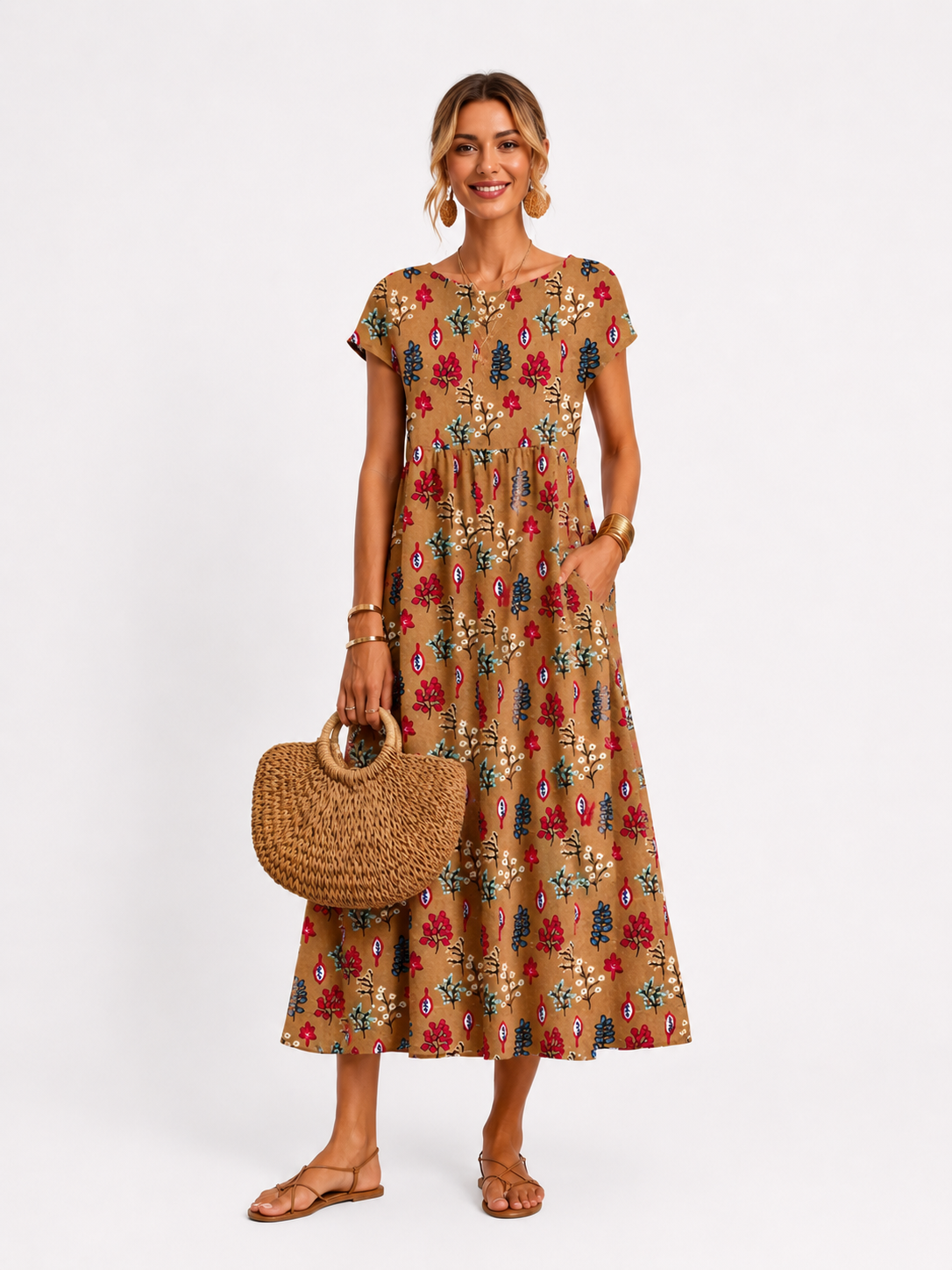 Florene | Zomerjurk met korte mouwen