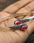 Rebecca - Vintage zilveren armband met agaat