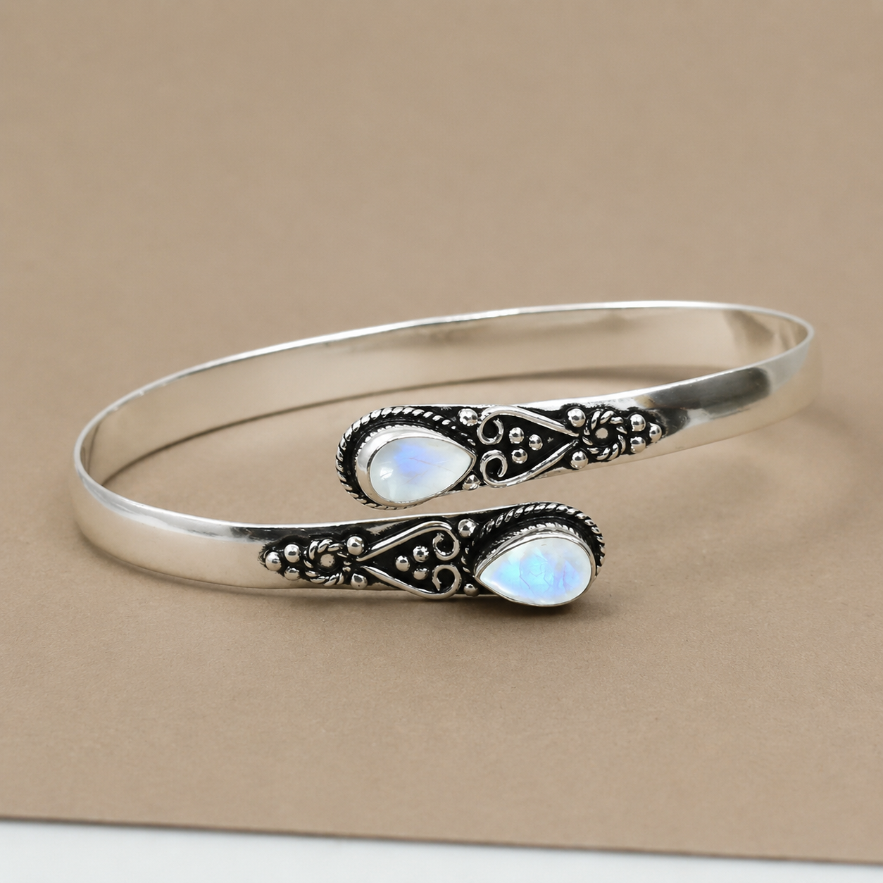 Rebecca - Vintage zilveren armband met agaat