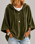 Wies – Luxe Oversized Fluwelen Hoodie