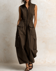 Emilia - Praktische Cargo Jumpsuit met Zakken