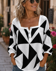 Beatrix | Comfortabele Geometrische Blouse