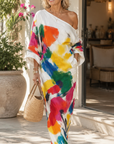 Glenda | Kleurrijke Maxi Jurk