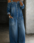 Sophia | Denim jurk met blote schouders