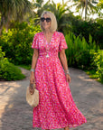 Elis – Lange en luchtige jurk met bloemenprint