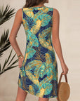 Simone - Mouwloze jurk met U-hals Vintage-look