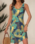 Simone - Mouwloze jurk met U-hals Vintage-look