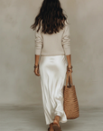 Anaïs – Elegante midi satijnen jurk