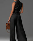 Priscilla | Plissé Jumpsuit met Halterhals