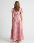 Xanthea | Maxi jurk met korte mouwen, getailleerd, met bloemenpatroon