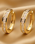 Luxe gouden oorbellen met kristallen