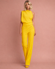 Lieke | Mouwloze Jumpsuit Met Wijde Pijpen