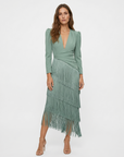 Clara | Elegante fringe jurk met mouwen