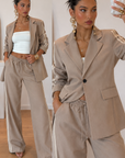 Charlotte | Tweedelige Blazer Set met Palazzo Broek