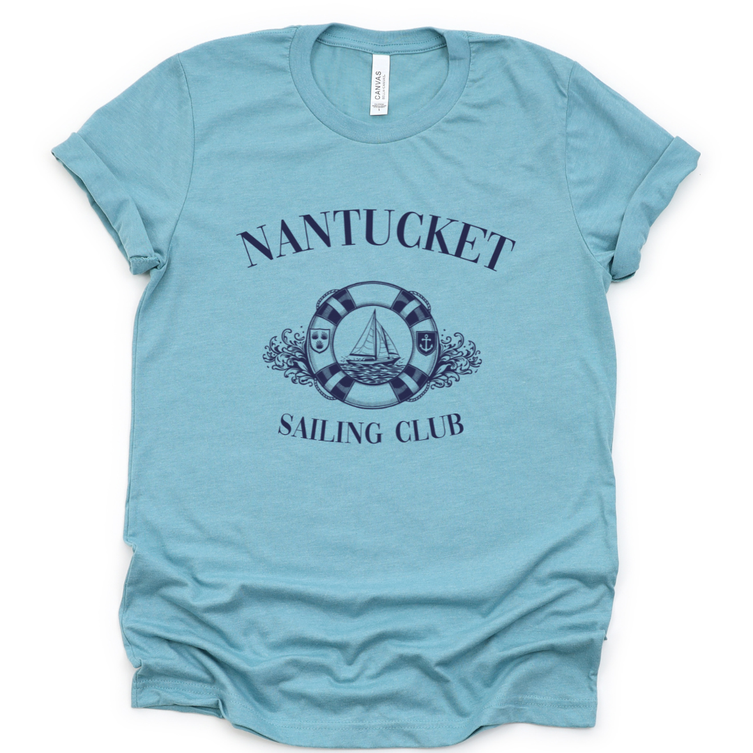 Nantucket Zeilclub - Bella Canvas Super Zachte Standaard Pasvorm T-Shirt