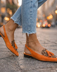 Marrit | Elegante Slingback Loafers met Franje