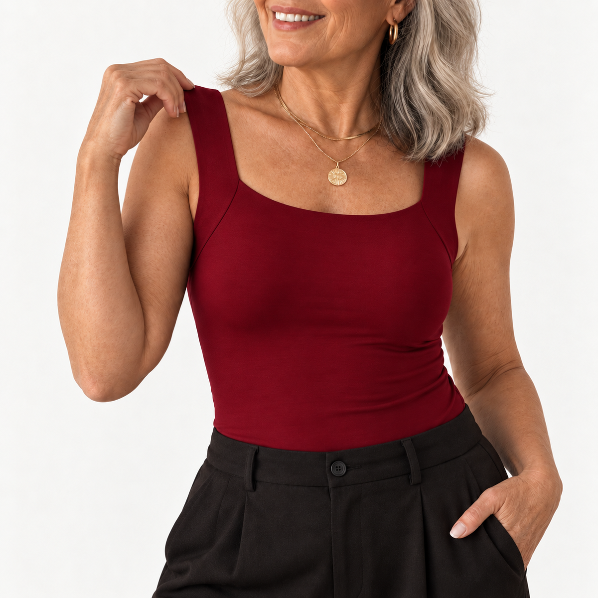 Jet | U-hals Shapewear Tanktop met Ingebouwde Beha